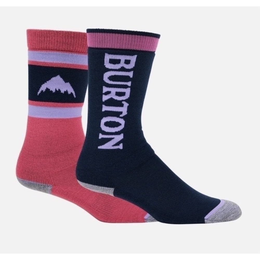 2 Pair NEW Burton Weekend Midweight Kids Medium/Large (2-4) Fuchsia Fusion Socks